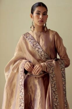 Mimamsaa Pale & Garnet Embroidered Dupatta 8 Mimamsaa Pale & Garnet Embroidered Dupatta -Inca Sales Store 211mkg13 3