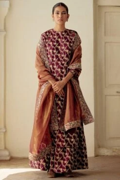 Mimamsaa Garnet Madhubala Dupatta