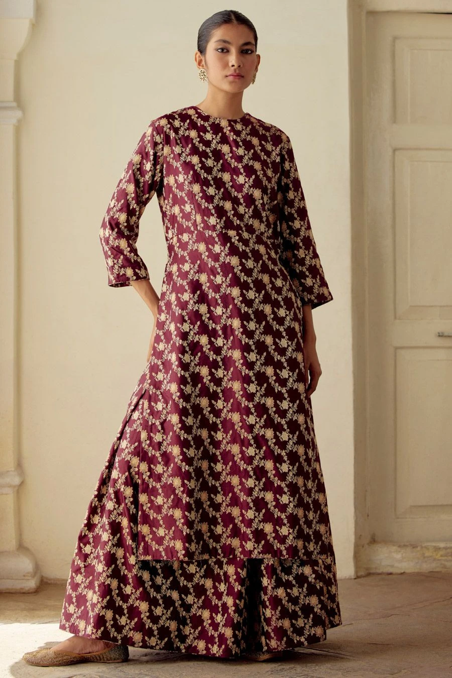 Mimamsaa Garnet Madhubala Dupatta 7 Mimamsaa Garnet Madhubala Dupatta - Image 5