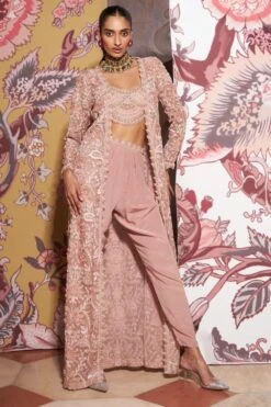 Ridhima Bhasin Sienna Elegant Floral Pink Jacket Set -Inca Sales Store 21223rb15 2