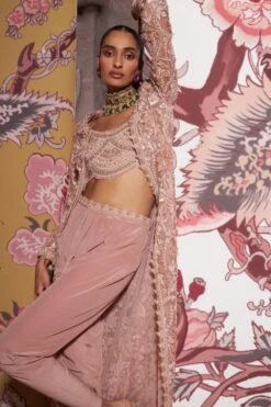 Ridhima Bhasin Sienna Elegant Floral Pink Jacket Set -Inca Sales Store 21223rb15 3