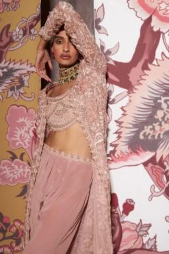 Ridhima Bhasin Sienna Elegant Floral Pink Jacket Set -Inca Sales Store 21223rb15 4