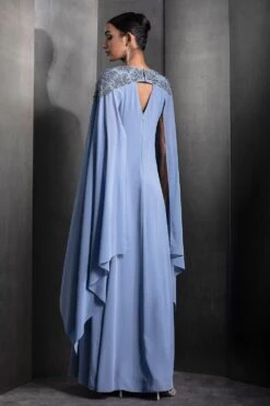 Rohit Gandhi + Rahul Khanna Iris Blue Hera Kaftan -Inca Sales Store 2124rgrk16 4