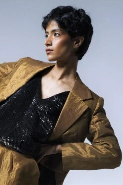 Shorshe Copper & Gold Tailcoat Blazer -Inca Sales Store 212sho13 2