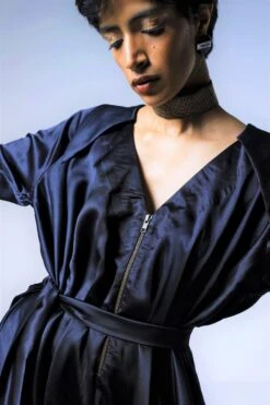 Shorshe Black Collared Cowl Jumpsuit -Inca Sales Store 212sho5 3