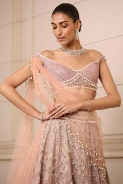 Tarun Tahiliani Coral Zardosi Embroidered Lehenga Set -Inca Sales Store 21323tt13 4
