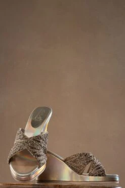 Art Apparel Gold & Silver Zardosi Work Heels -Inca Sales Store 21723ap11 3
