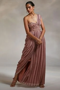 Divya Aggarwal Mauve Embellished Monroe Dress