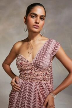 Divya Aggarwal Mauve Embellished Monroe Dress -Inca Sales Store 21723da9 4