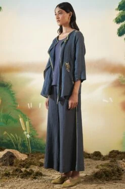 FEBo6 Midnight Blue Pinecone Jacket -Inca Sales Store 21723febo21 3