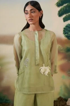 FEBo6 Green Wildflower Co-ord Set -Inca Sales Store 21723febo4 2