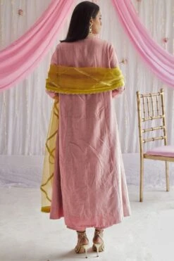 Shorshe Marigold Yellow Organza Dupatta -Inca Sales Store 217shor46 5