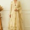 Nikasha Beige Foil Embroidered Sharara Set