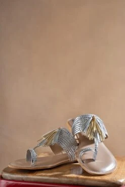 Stoffa Silver & Gold Tassel Braid Flats -Inca Sales Store 21923st9 3