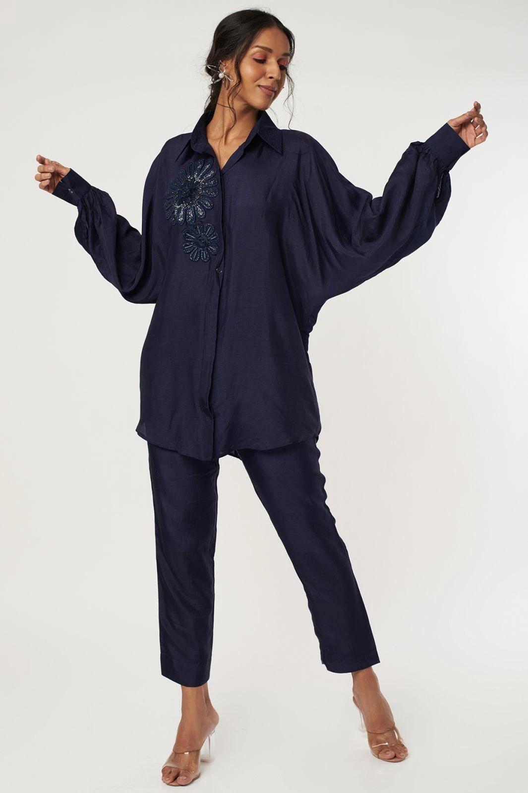 SVA Midnight Blue Floral Co-ord Set 3 SVA Midnight Blue Floral Co-ord Set