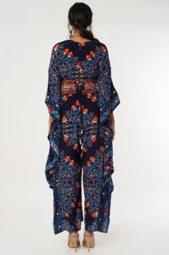 SVA Blue Butta Printed Kaftan Style Jumpsuit -Inca Sales Store 219sva28 3