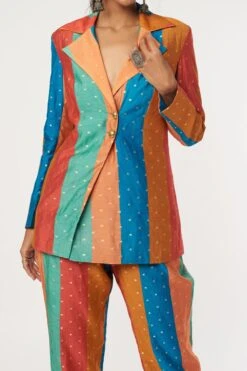 SVA Benarasi Silk Striped Pant Suit -Inca Sales Store 219sva32 2