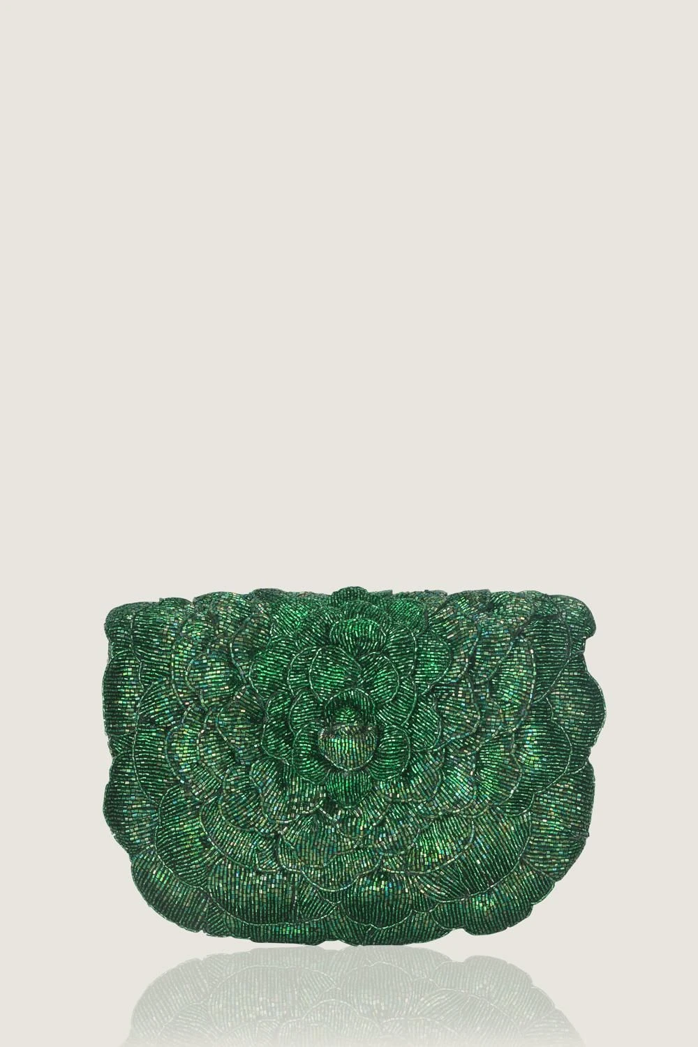 Doux Amour Coco Beaded Emerald Clutch 7 Doux Amour Coco Beaded Emerald Clutch - Image 5