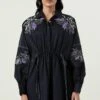 Kanika Goyal Label Black Embellished Shirt Dress