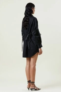 Kanika Goyal Label Black Embellished Shirt Dress -Inca Sales Store 221123kg08 4