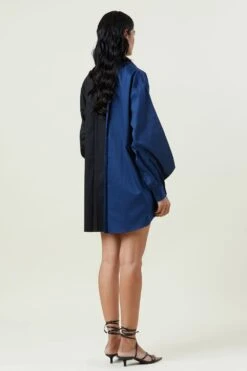 Kanika Goyal Label Elestria Embellished Two-toned Shirt Dress -Inca Sales Store 221123kg12 3