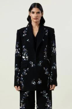 Kanika Goyal Label Black Hand-embroidered Blazer -Inca Sales Store 221123kg17 4