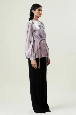 Kanika Goyal Label Dusty Pink Hand-embellished Overlay Shirt -Inca Sales Store 221123kg24 2