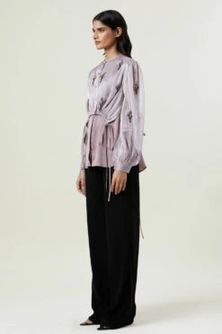 Kanika Goyal Label Dusty Pink Hand-embellished Overlay Shirt -Inca Sales Store 221123kg24 3