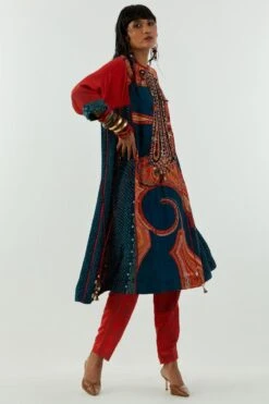 Aseem Kapoor Deep Teal Embellished Kurta Set