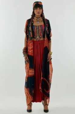 Aseem Kapoor Multicoloured Ritu Kaftan Dupatta Jacket Set
