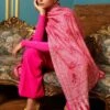 Dusala India Pink Handwoven Cashmere Fine Wool Stole 1 Dusala India Pink Handwoven Cashmere Fine Wool Stole -Inca Sales Store 2211dus10 1