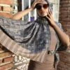 Dusala India Grey Handwoven Cashmere Fine Wool Stole -Inca Sales Store 2211dus12 1