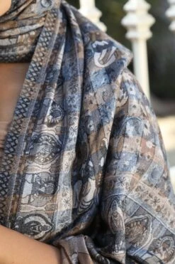 Dusala India Grey Handwoven Cashmere Fine Wool Stole -Inca Sales Store 2211dus12 5