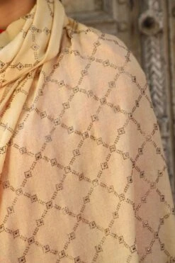 Dusala India Yellow Handwoven Cashmere Stole -Inca Sales Store 2211dus19 4