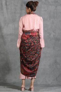 Dusala India Multicoloured Handwoven Cashmere Peacock Stole -Inca Sales Store 2211dus2 4