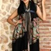 Dusala India Black Cashmere Fine Wool Aari Work Stole -Inca Sales Store 2211dus25 1