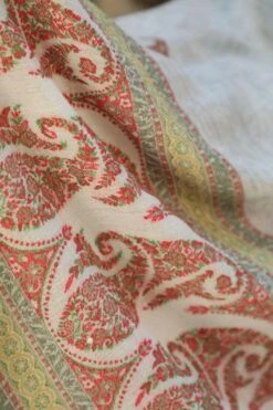 Dusala India White Handwoven Cashmere Threadwork Stole 11 Dusala India White Handwoven Cashmere Threadwork Stole -Inca Sales Store 2211dus7 5