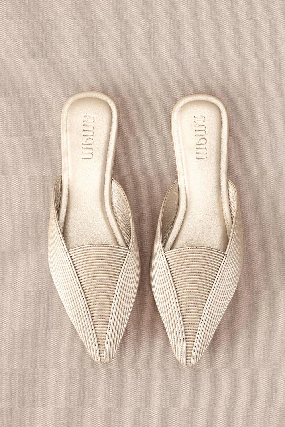 AMPM Accessories Ninah Metallic Pearl Leather Mules 4 AMPM Accessories Ninah Metallic Pearl Leather Mules - Image 2