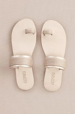 AMPM Accessories Renya Ethereal Ivory Leather Slip-on Flats -Inca Sales Store 221223ampm13 3