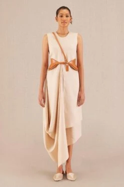 AMPM Accessories Riana Tan Brown Charm Belt