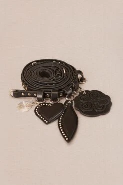 AMPM Accessories Aafia Chic Black Studded Wrap-belt