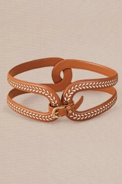 AMPM Accessories Adara Earthy Brown Chic Corset Belt