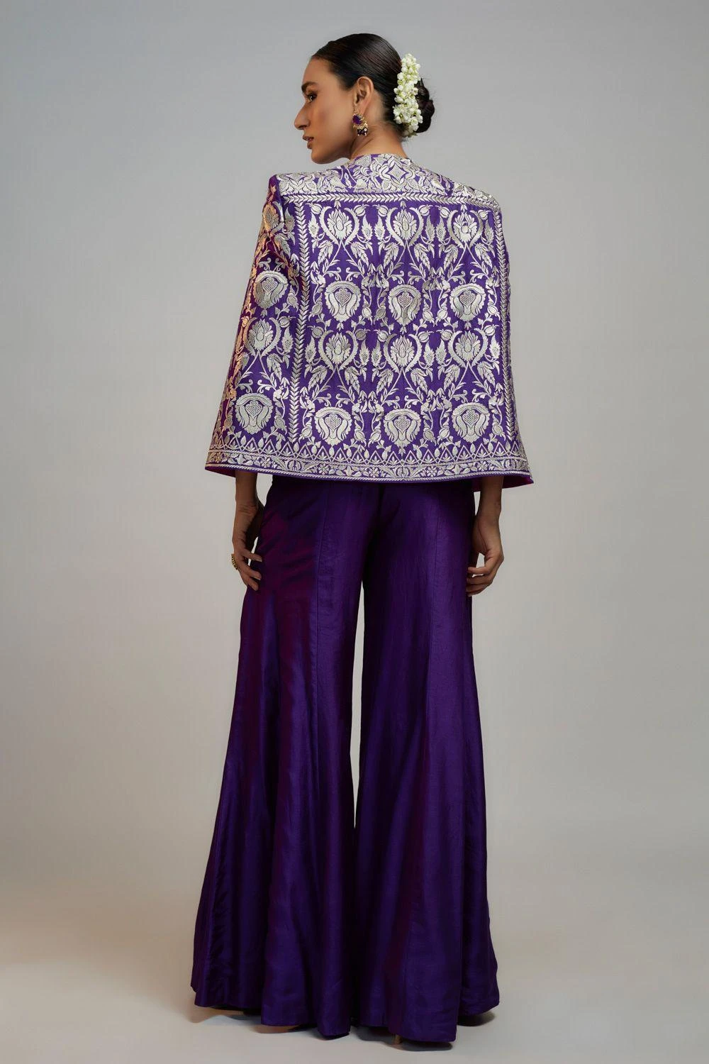 Gopi Vaid Ultraviolet Haze Sequin Adorned Jacket Set 7 Gopi Vaid Ultraviolet Haze Sequin Adorned Jacket Set - Image 5