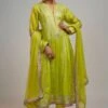 Gopi Vaid Chartreuse Chic Sequin Adorned Anarkali Set -Inca Sales Store 22124gv8 1