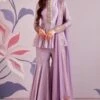 Ridhi Mehra Lilac Silk Peplum & Gharara Set With Dupatta -Inca Sales Store 2212rm01 1