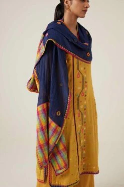 Sunira Designs Blue Gulzaar Lace Stole -Inca Sales Store 2222323sg49 3