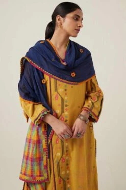 Sunira Designs Blue Gulzaar Lace Stole -Inca Sales Store 2222323sg49 5