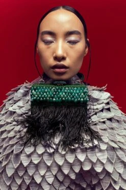 The Right Sided Green Zehra Box Bag -Inca Sales Store 22223rs18 3