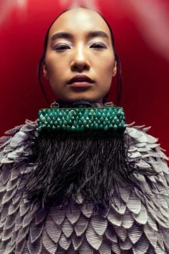 The Right Sided Green Zehra Box Bag -Inca Sales Store 22223rs18 4