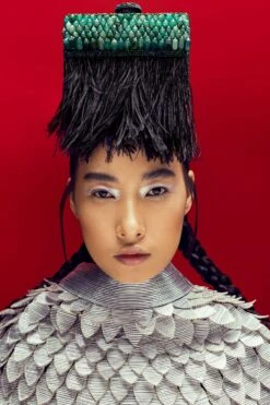 The Right Sided Green Zehra Box Bag -Inca Sales Store 22223rs18 5